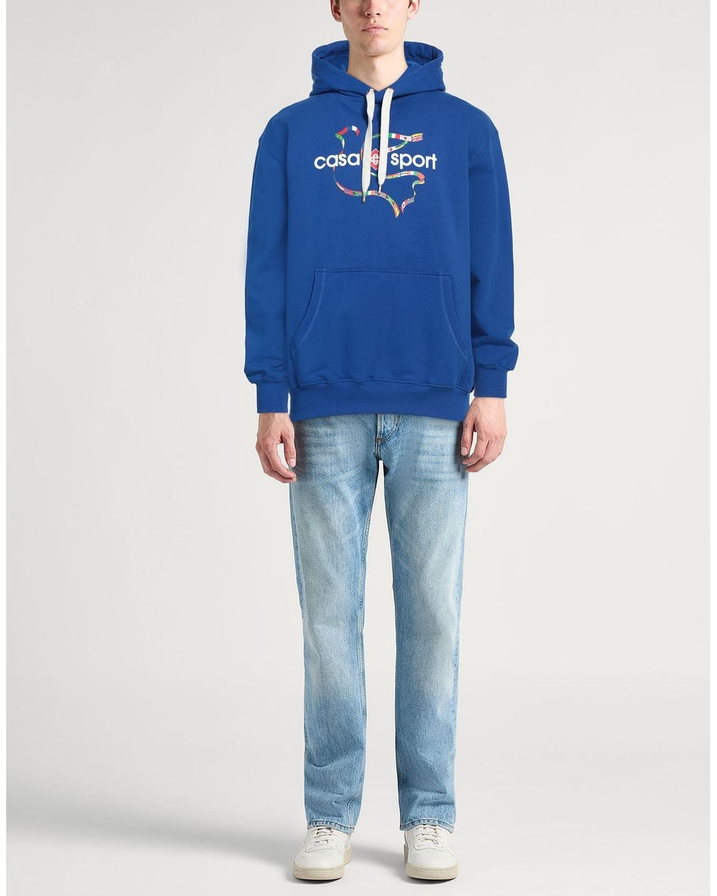 Casablanca Blue Bright Sweatshirt Organic Cotton for men