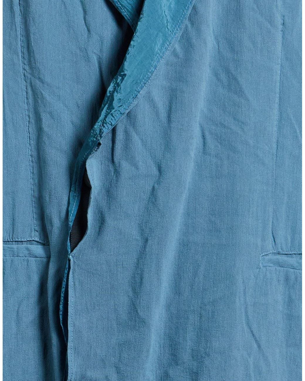 Lanvin Blue Blazer Cotton, Cupro for men
