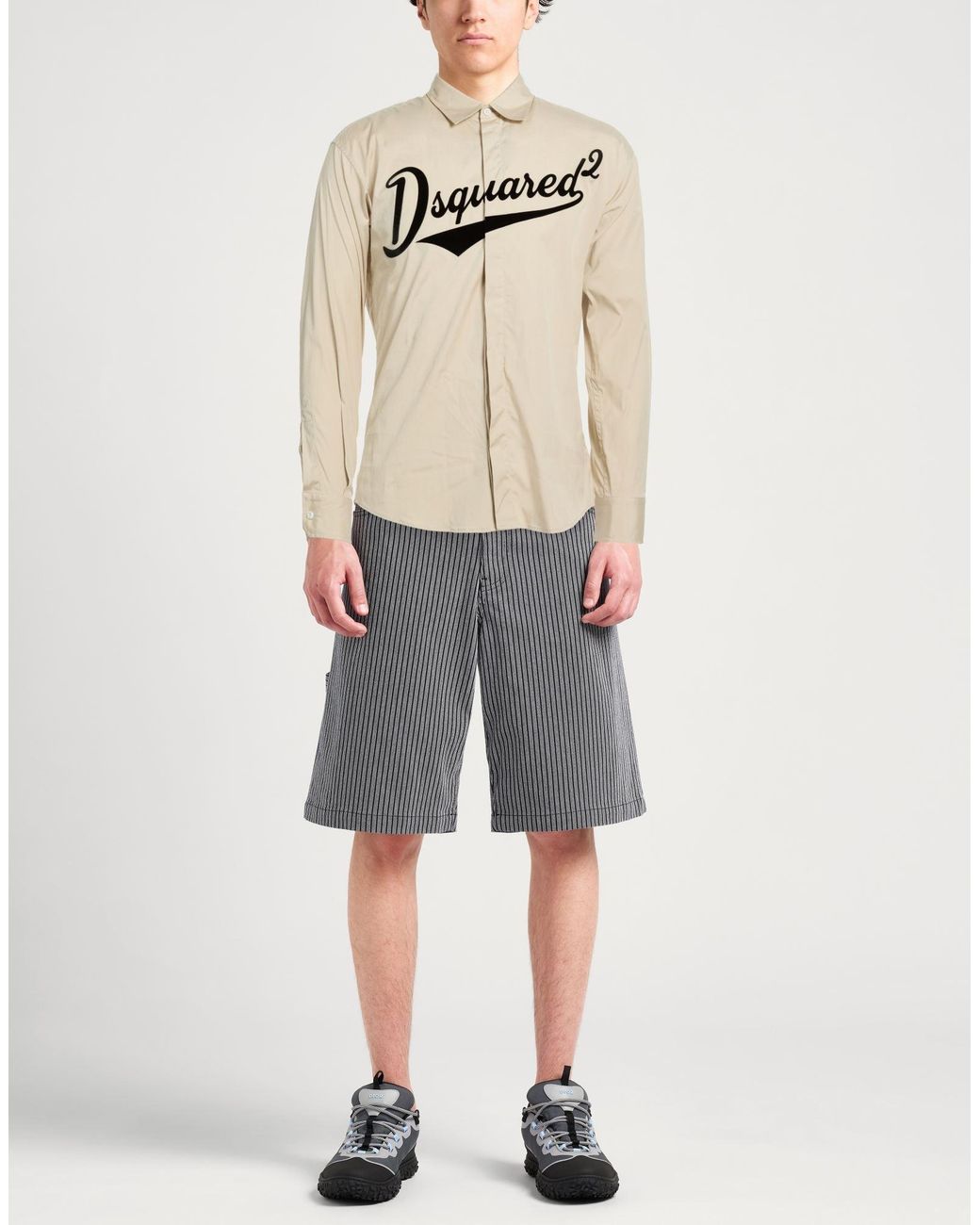 DSquared² Natural Shirt Cotton, Elastane for men