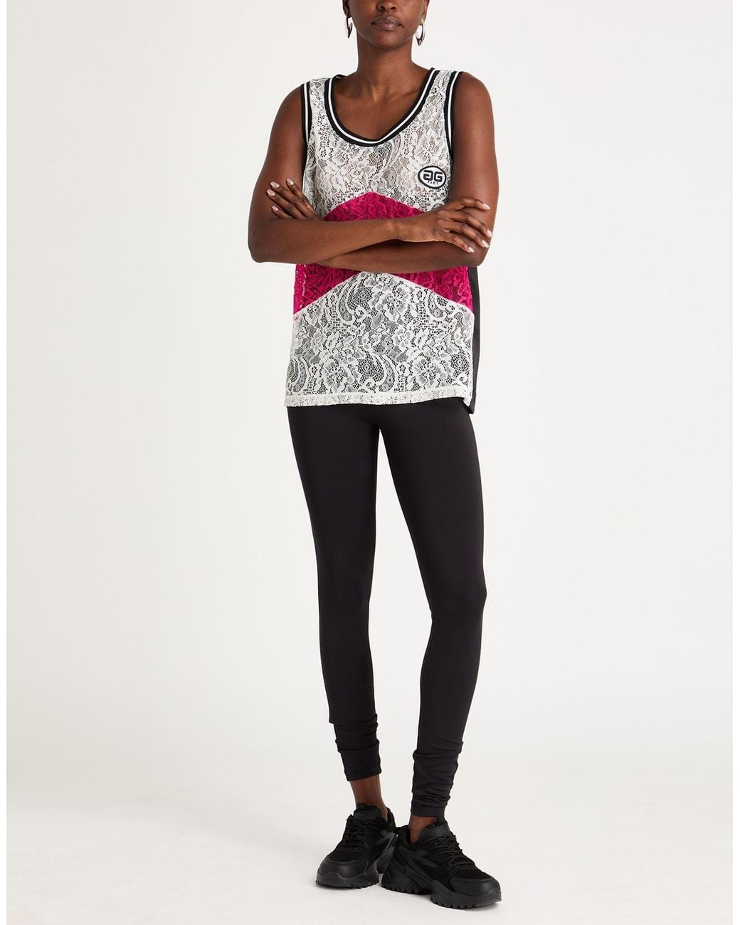 Gaelle Paris Pink Top Polyester, Polyamide