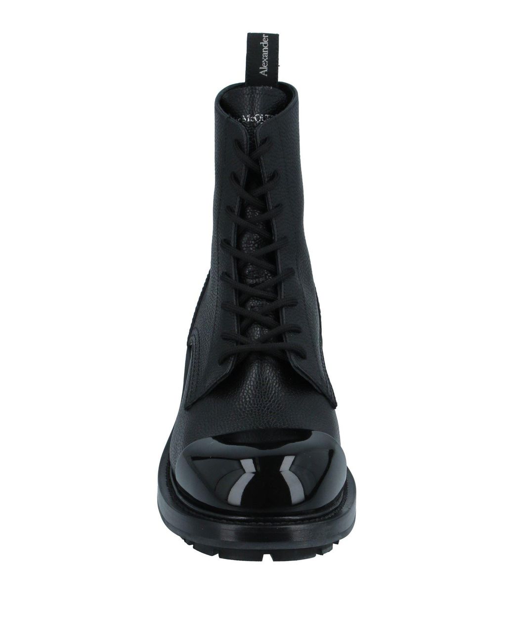 McQueen Black Ankle Boots Soft Leather, Rubber for men