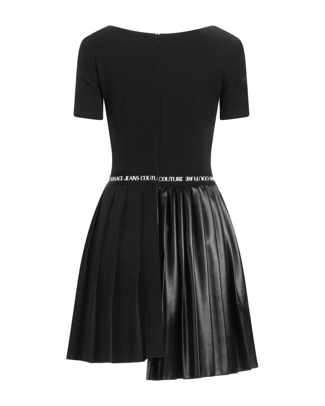 Versace Jeans Couture Black Mini Dress Polyester, Elastane, Polyurethane