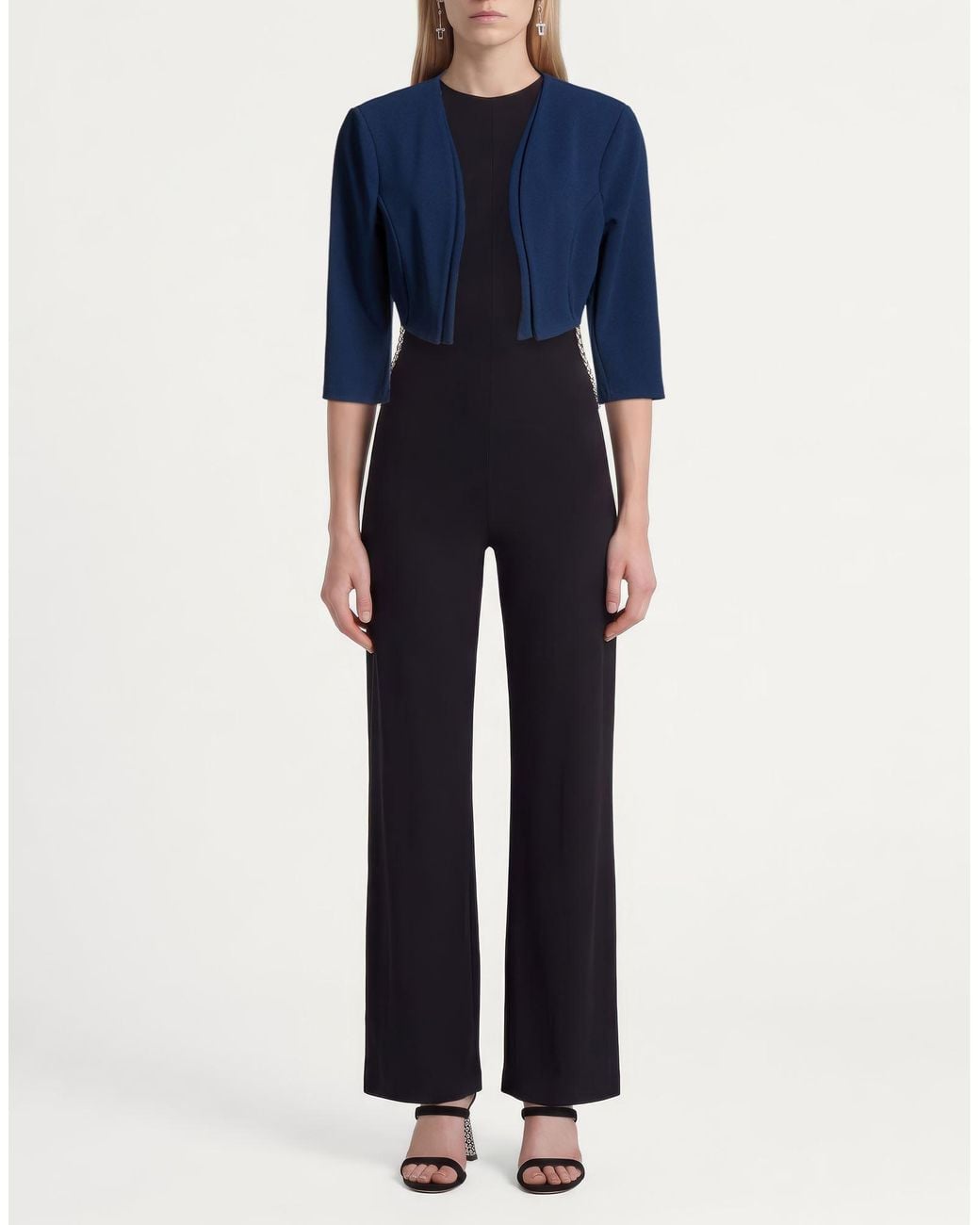 Rinascimento Blue Jacket Polyester, Elastane