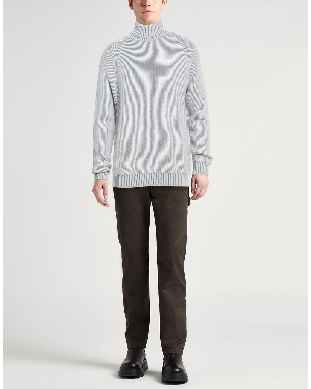 Eleventy Gray Light Turtleneck Wool for men