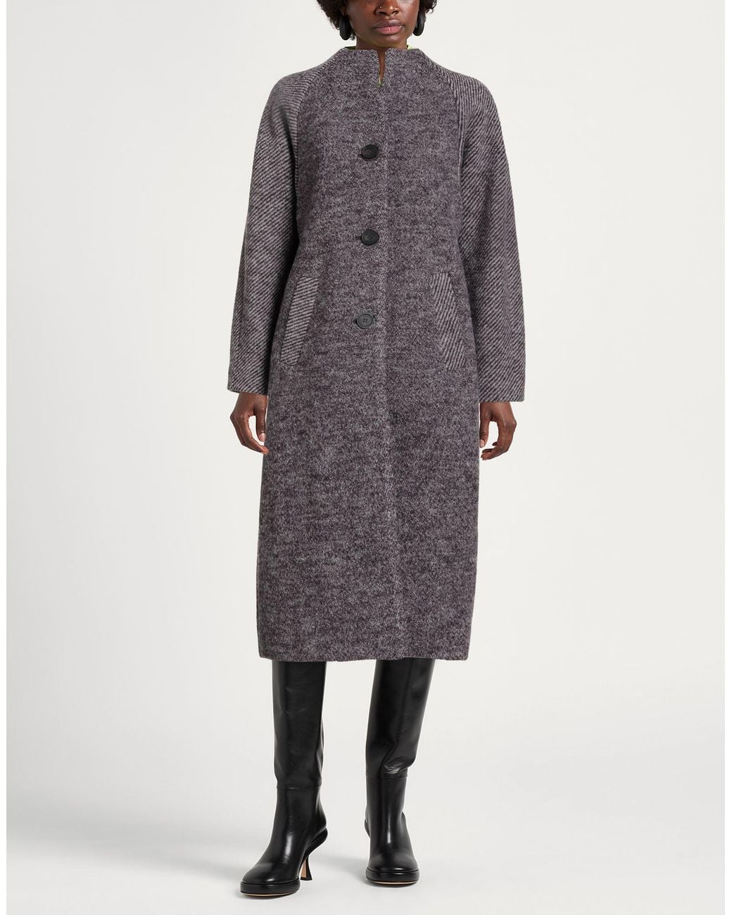 Ba&sh Gray Coat Wool