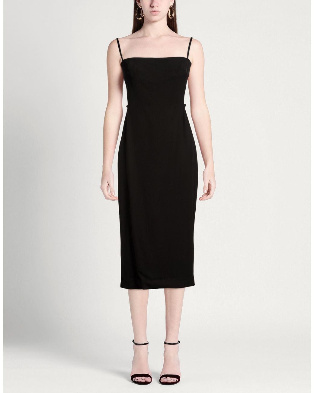 St. Agni Black Midi Dress