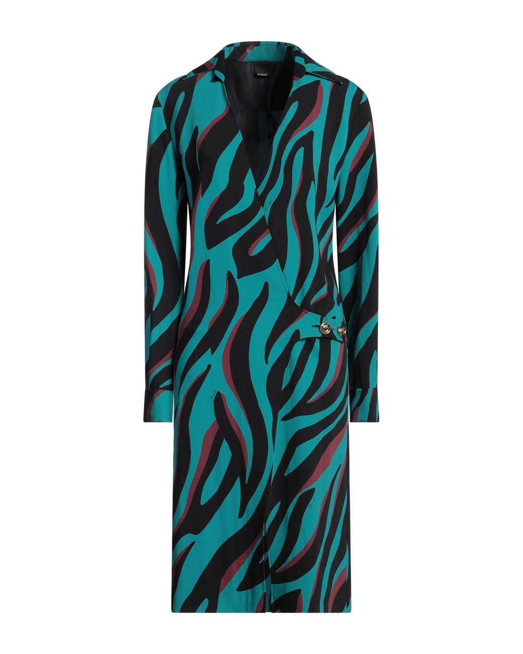 Pinko Blue Midi Dress Polyester
