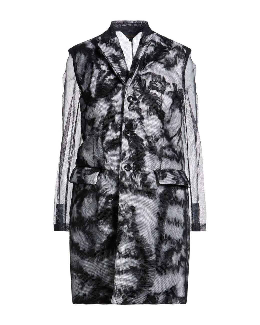 Junya Watanabe Gray Overcoat & Trench Coat Nylon