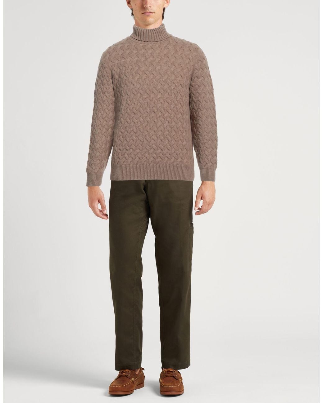 Fedeli Rollkragenpullover in Brown für Herren