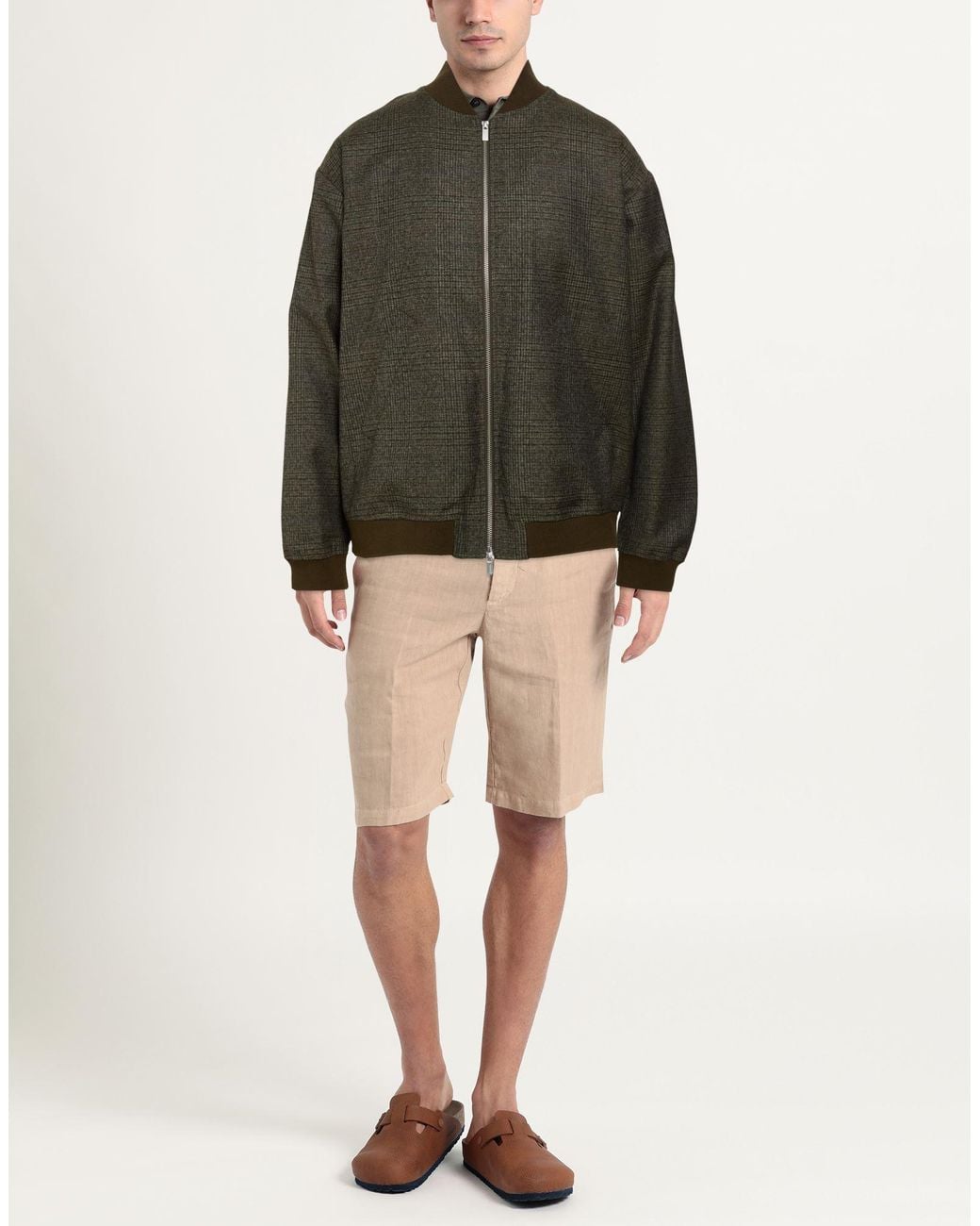 Barena Green Dark Jacket Virgin Wool for men