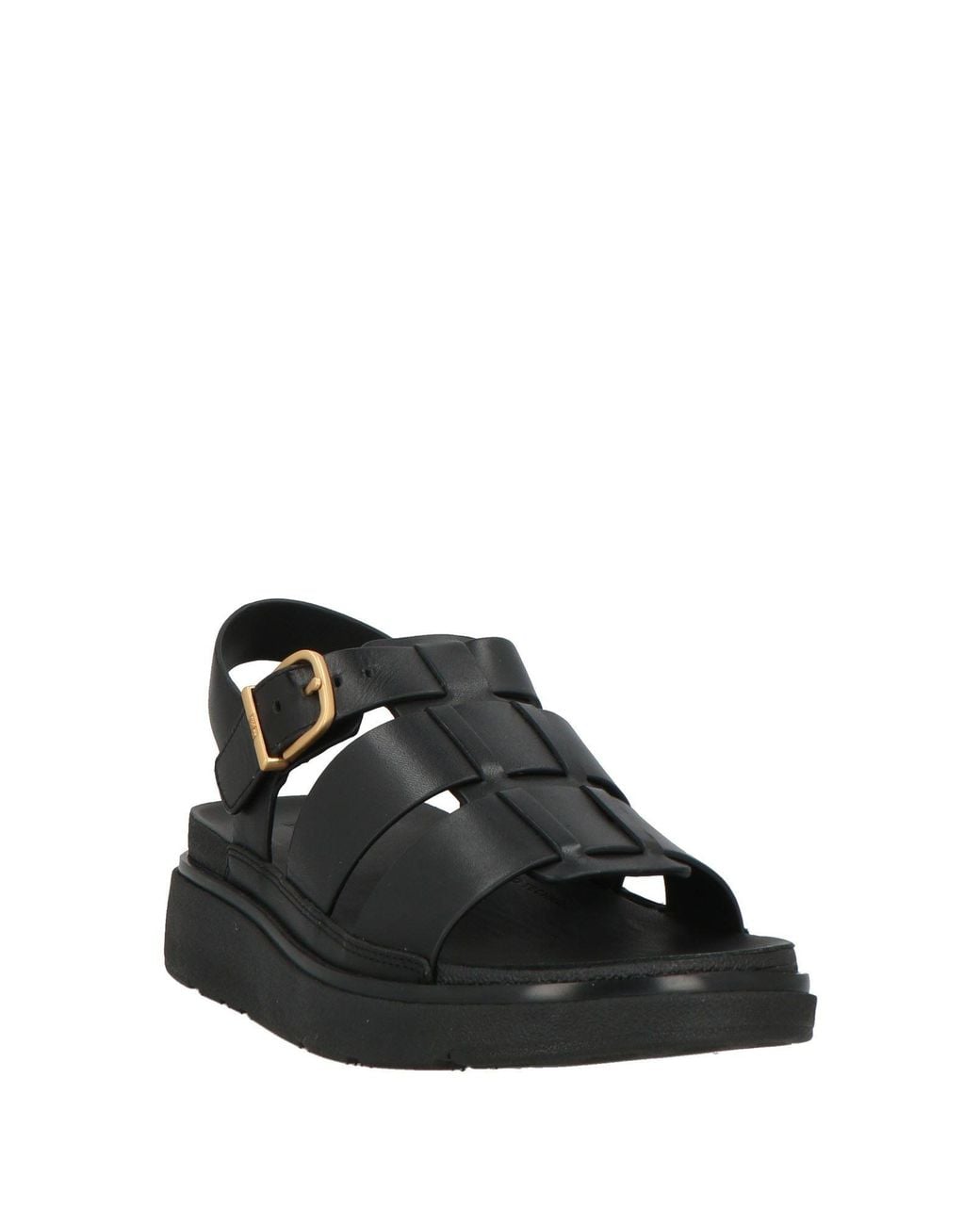 Fitflop Black Sandals Leather, Rubber for men