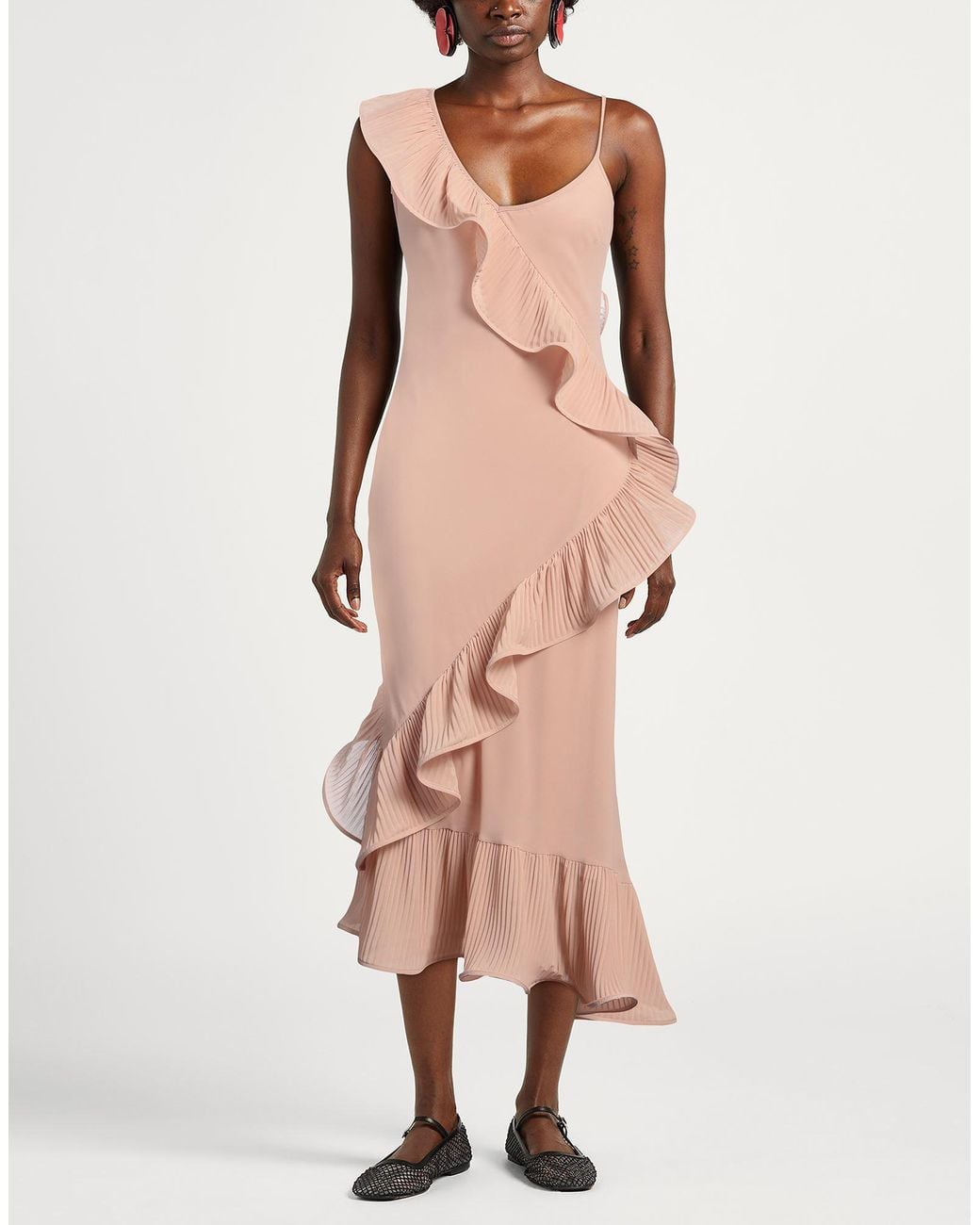 Robe midi Kaos en coloris Pink