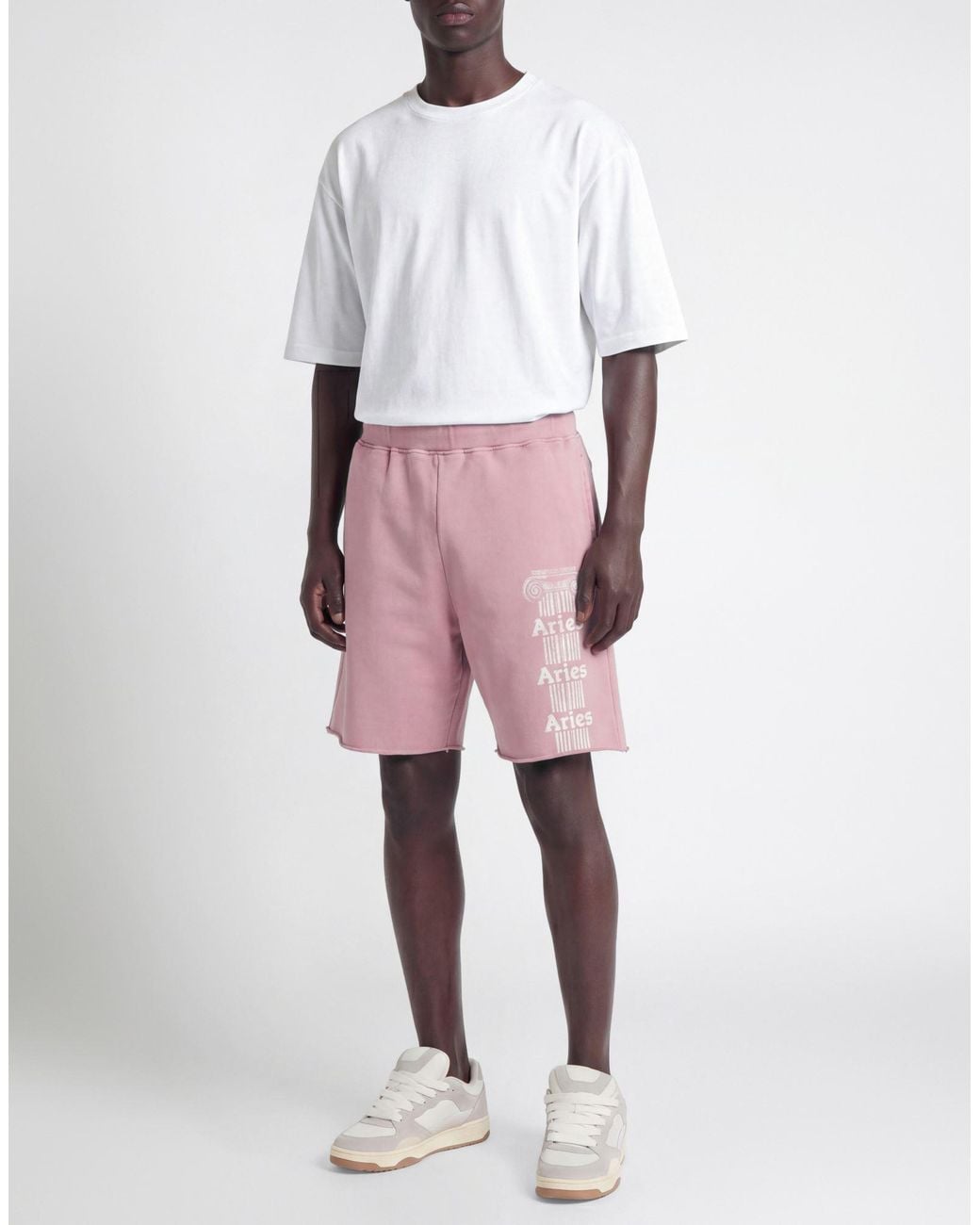 Aries Pink Shorts & Bermuda Shorts Cotton for men