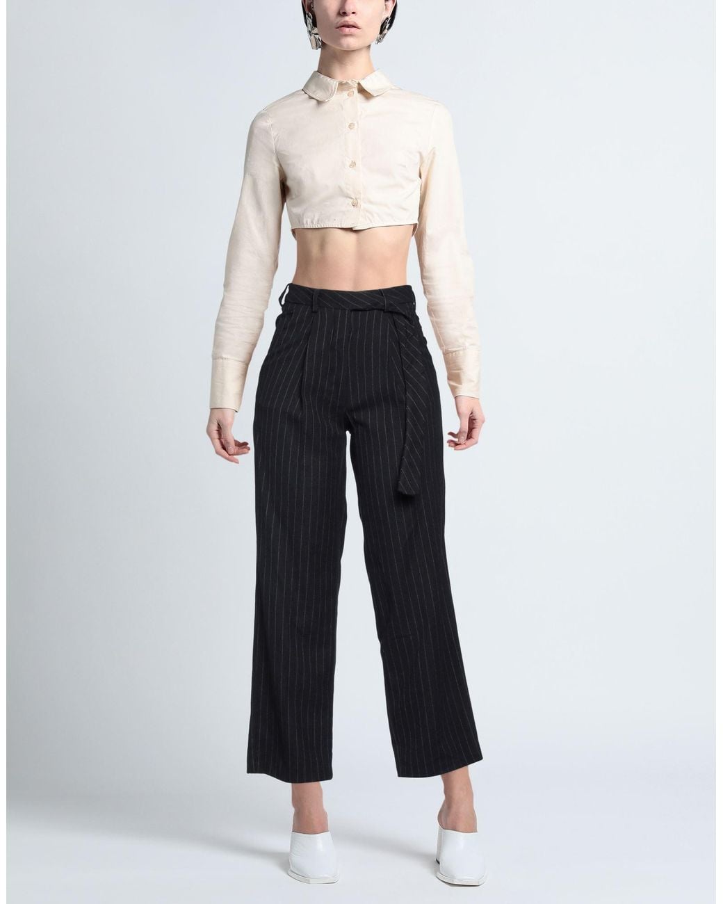 Silvian Heach Blue Pants Polyester, Viscose, Elastane
