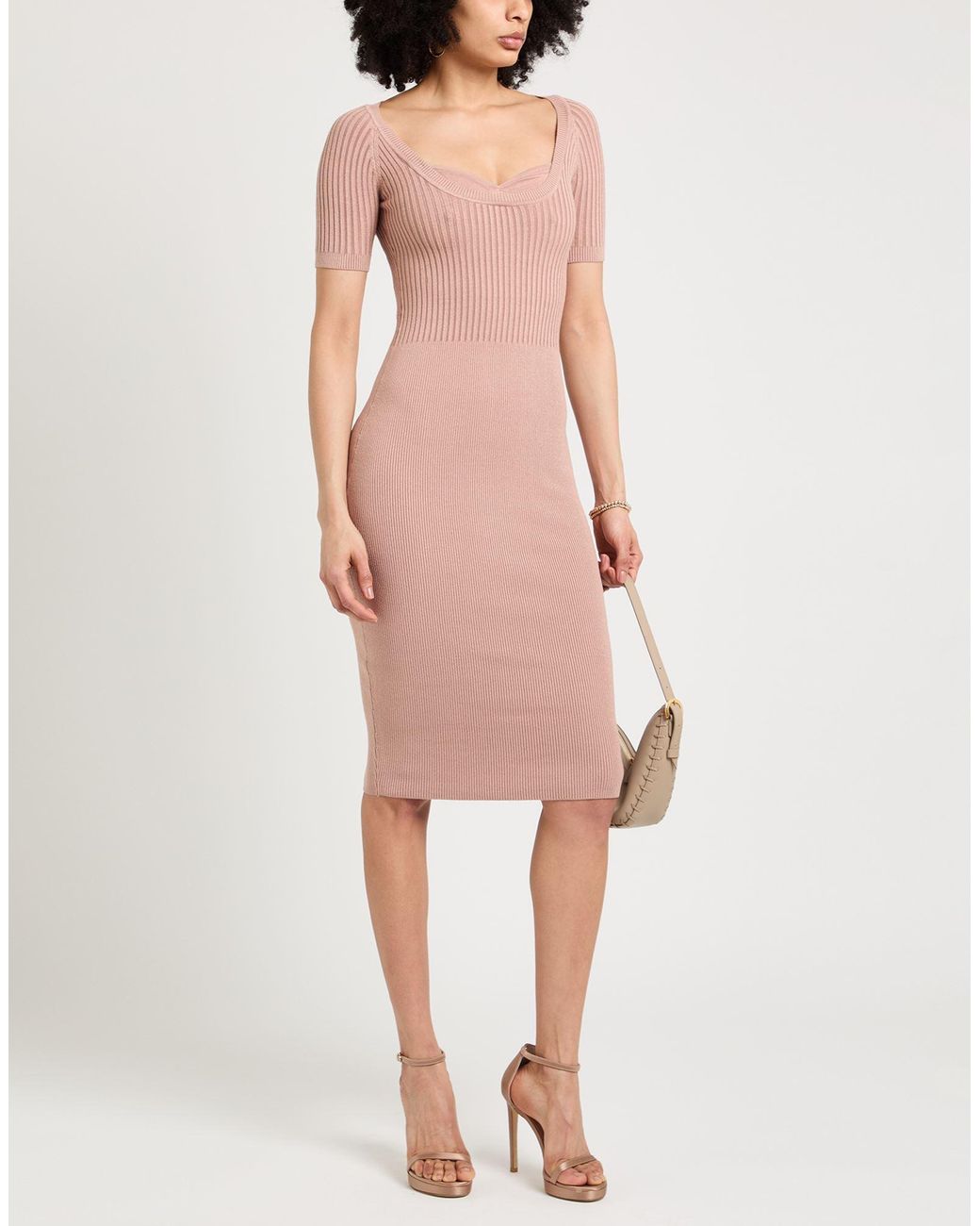 Elisabetta Franchi Pink Midi Dress