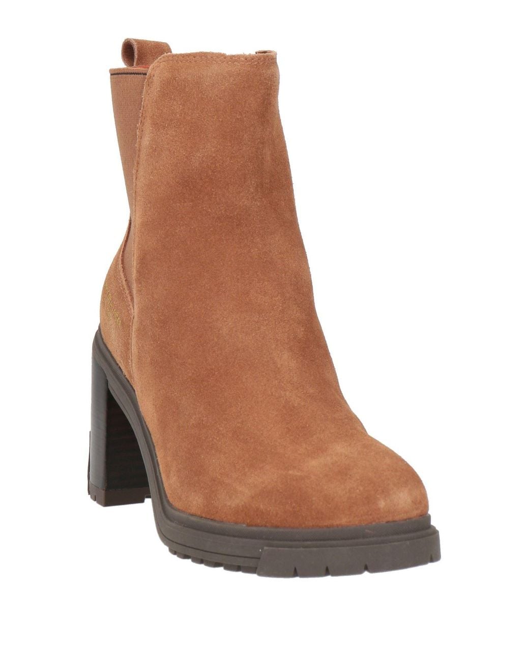 Tommy Hilfiger Brown Ankle Boots Leather, Textile Fibers