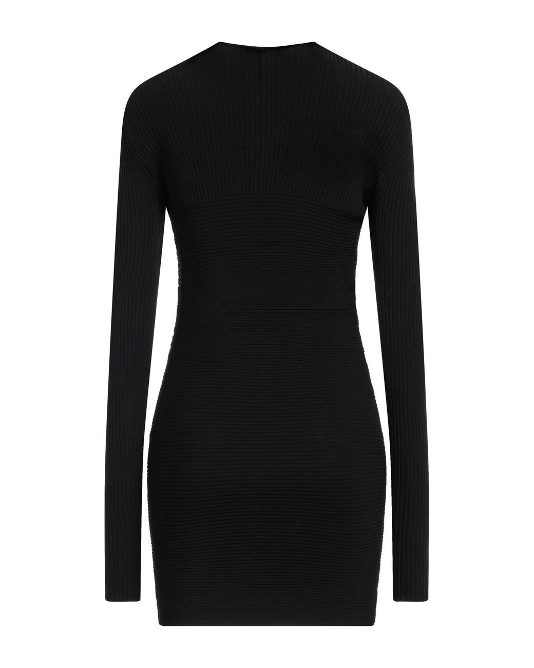 Philosophy Di Lorenzo Serafini Black Mini Dress Viscose, Polyamide