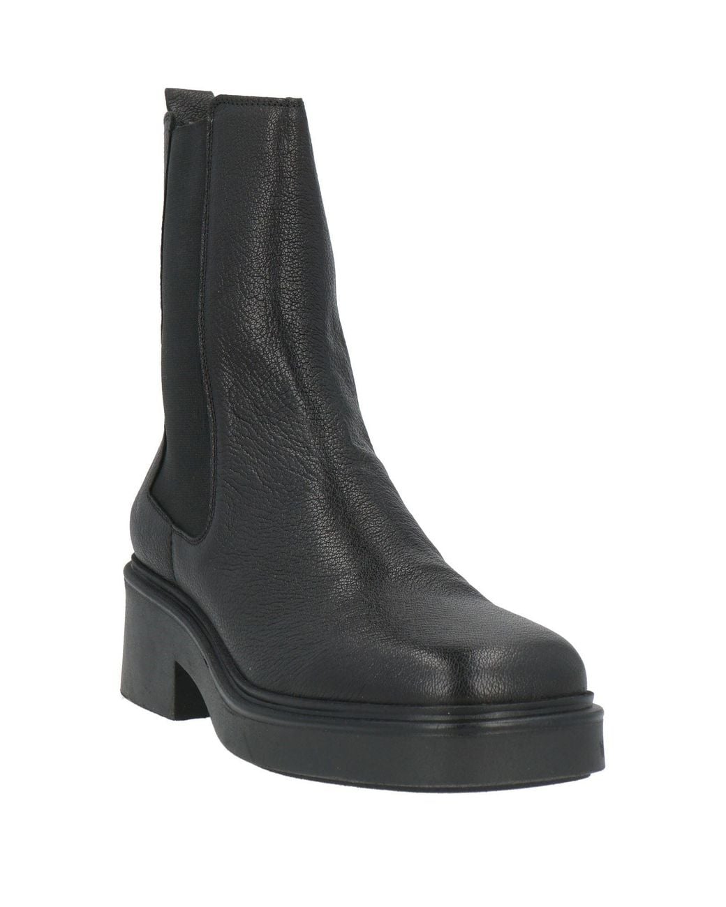 Pollini Black Ankle Boots Leather