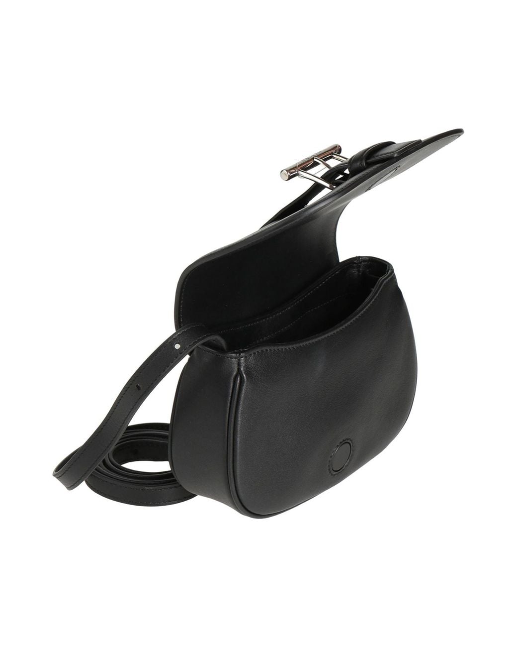 McQueen Black Cross-Body Bag Leather