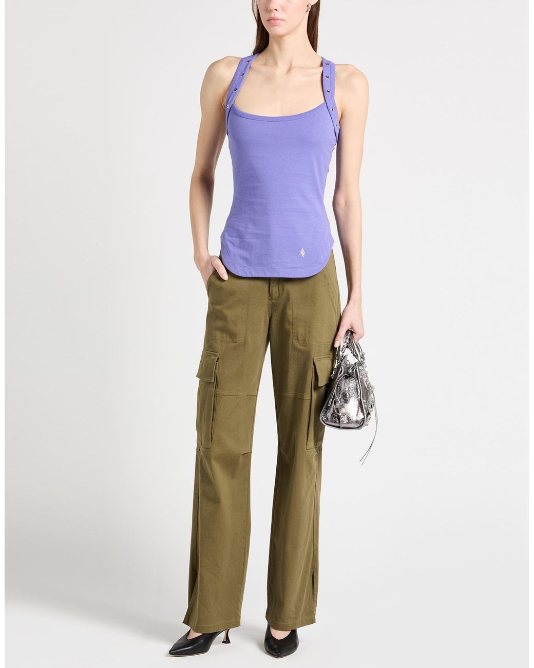 The Attico Purple Top Cotton