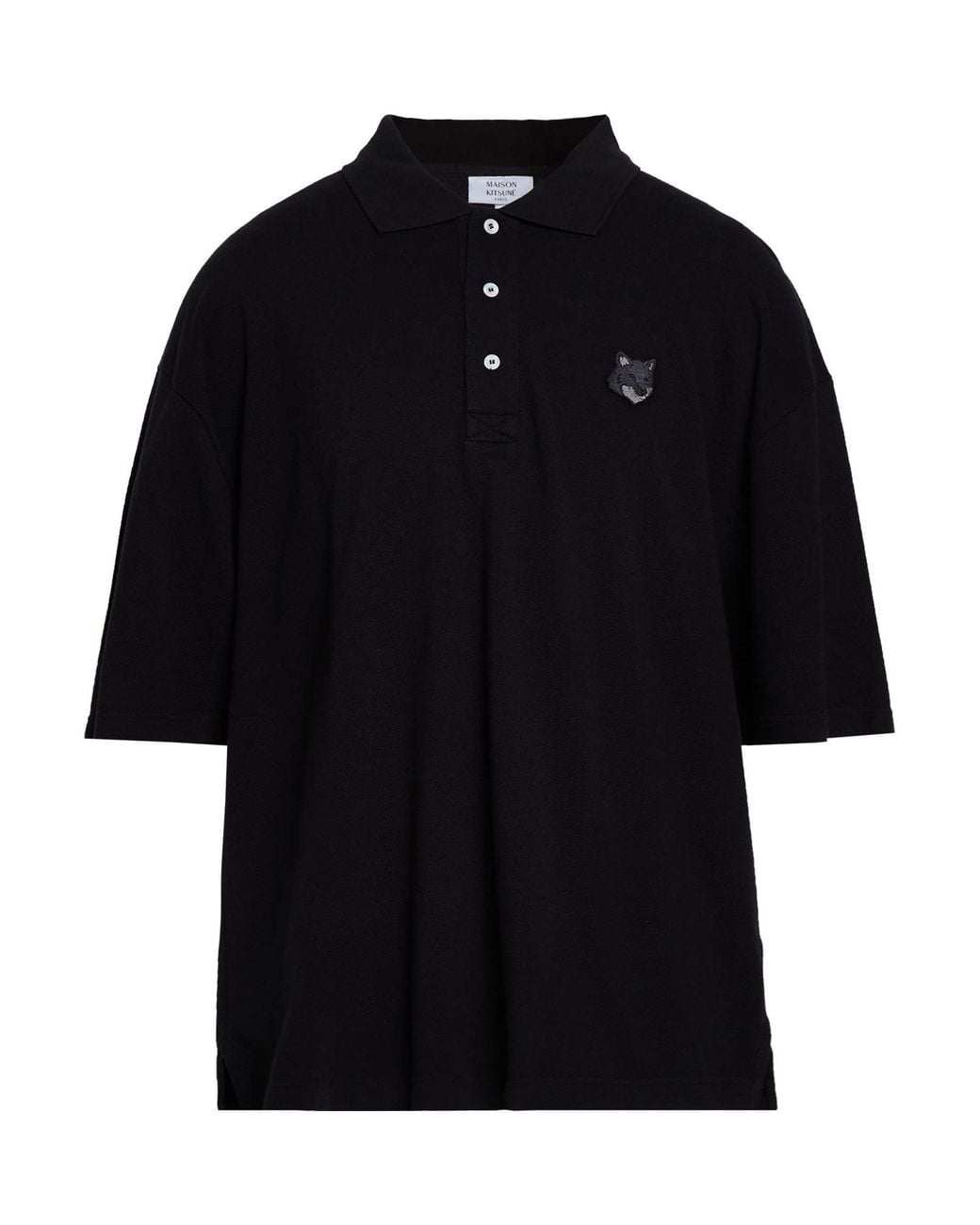 Polo Maison Kitsuné de hombre de color Black