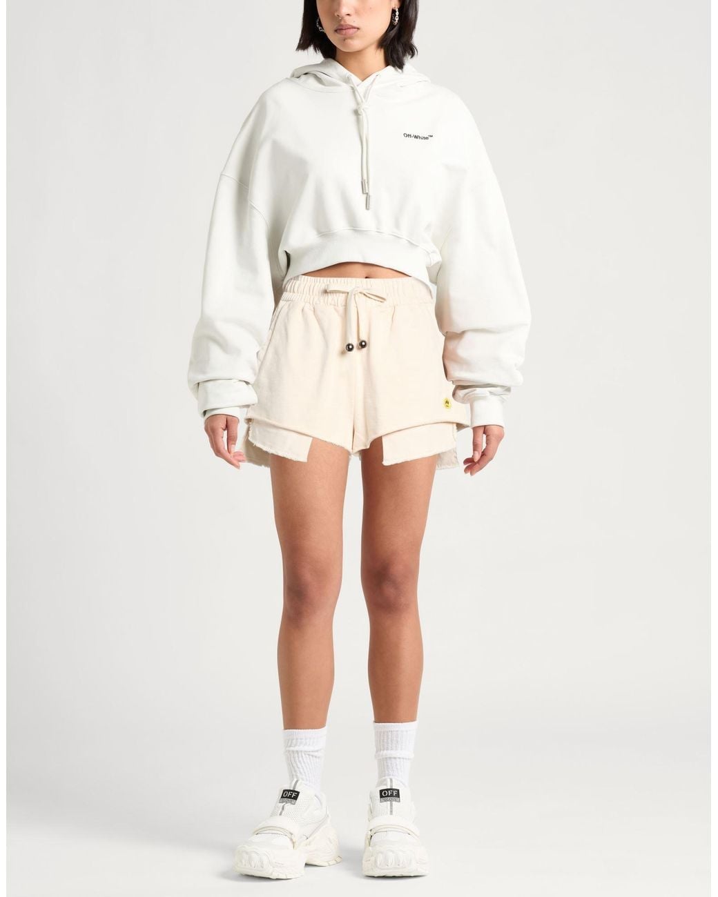 Barrow Natural Ivory Shorts & Bermuda Shorts Cotton