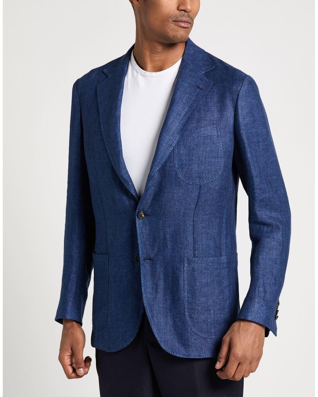 De Petrillo Blue Blazer for men
