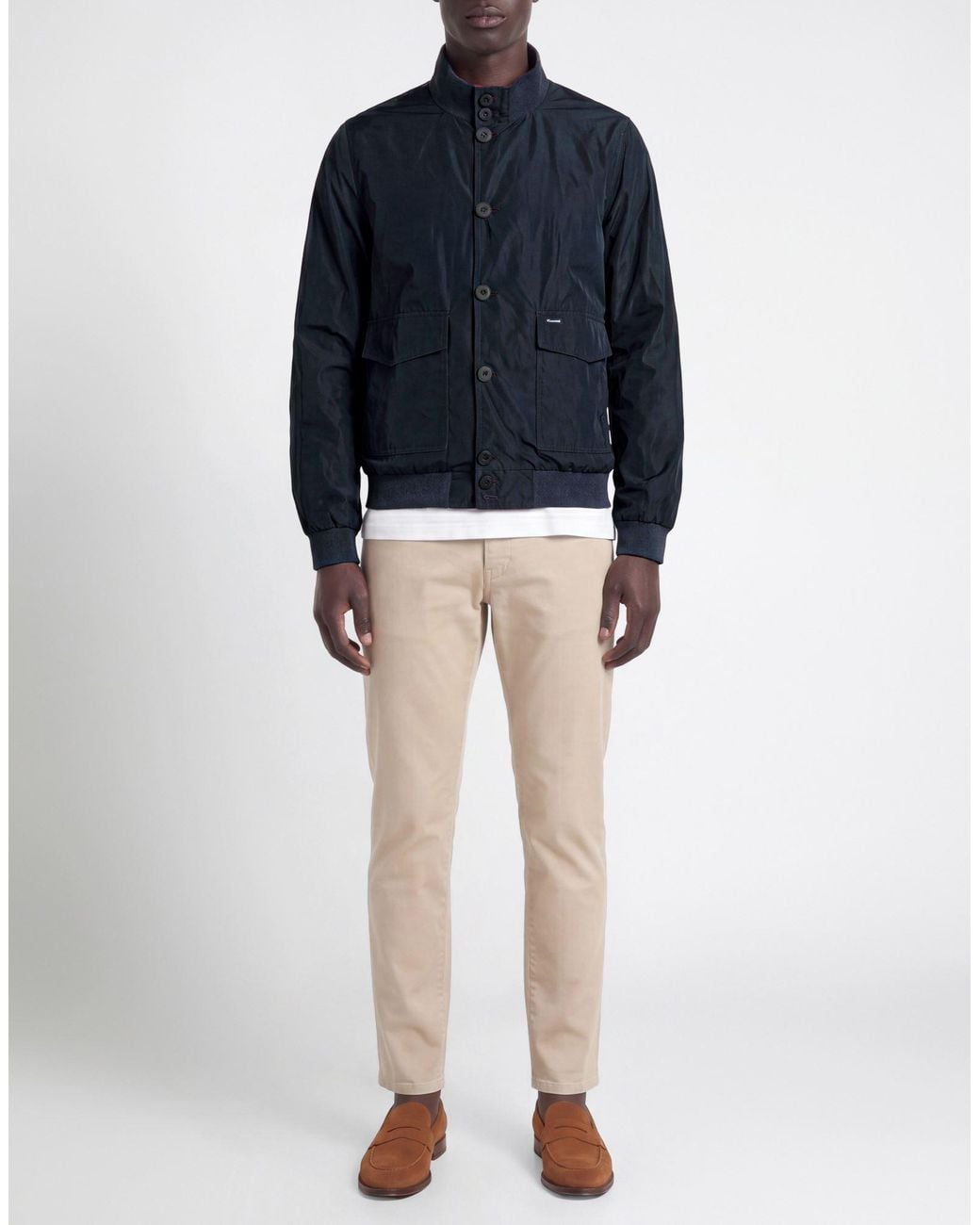 Façonnable Blue Jacket Polyester for men