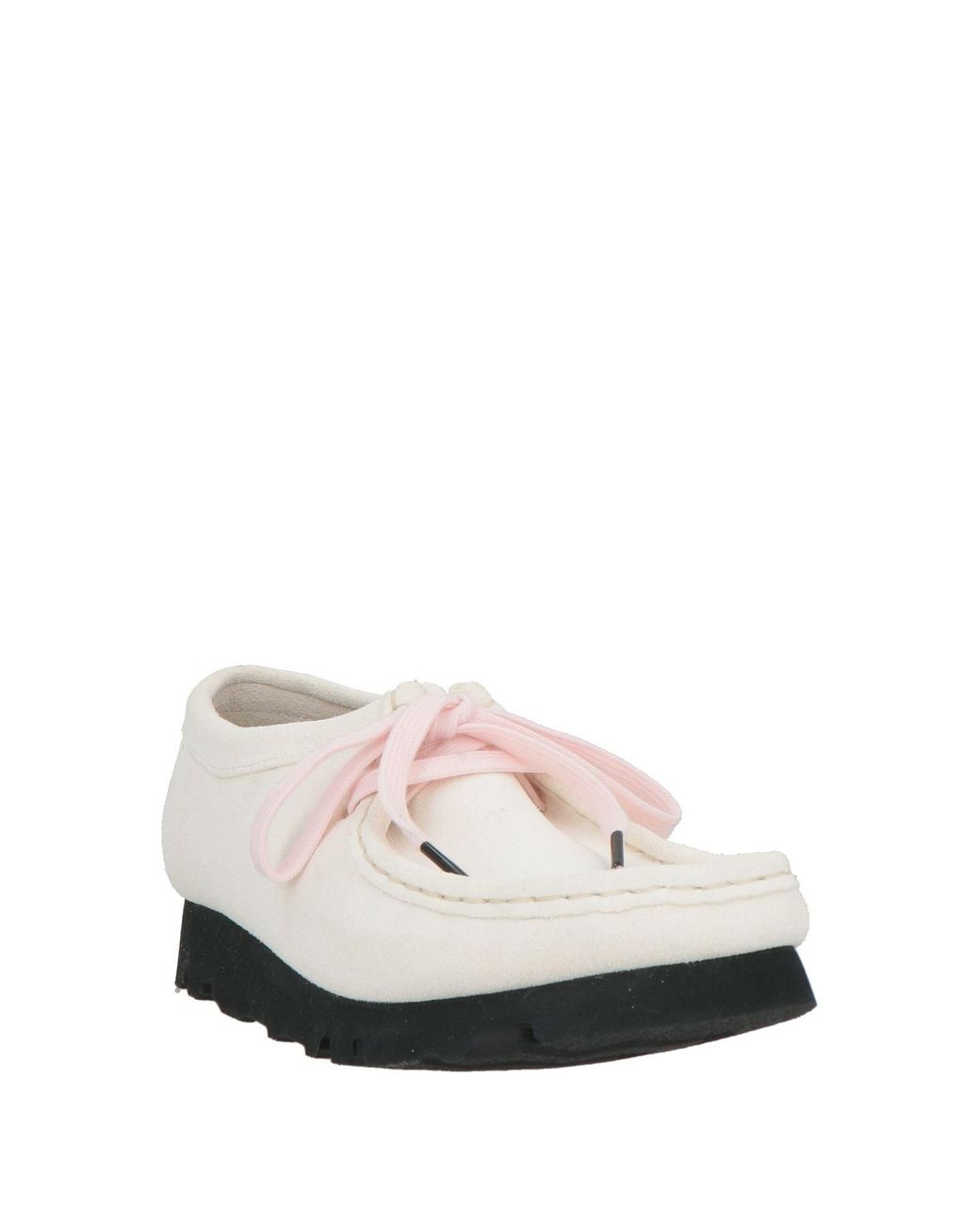 Clarks White Schnürschuh