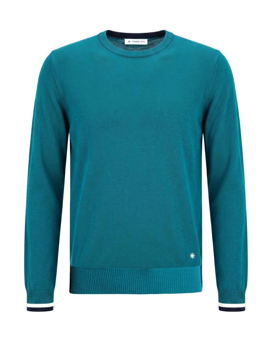 Manuel Ritz Blue Sweater Wool, Acrylic for men