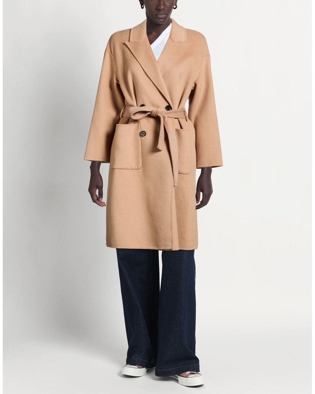 BRERAS Milano Natural Camel Coat Wool, Polyester