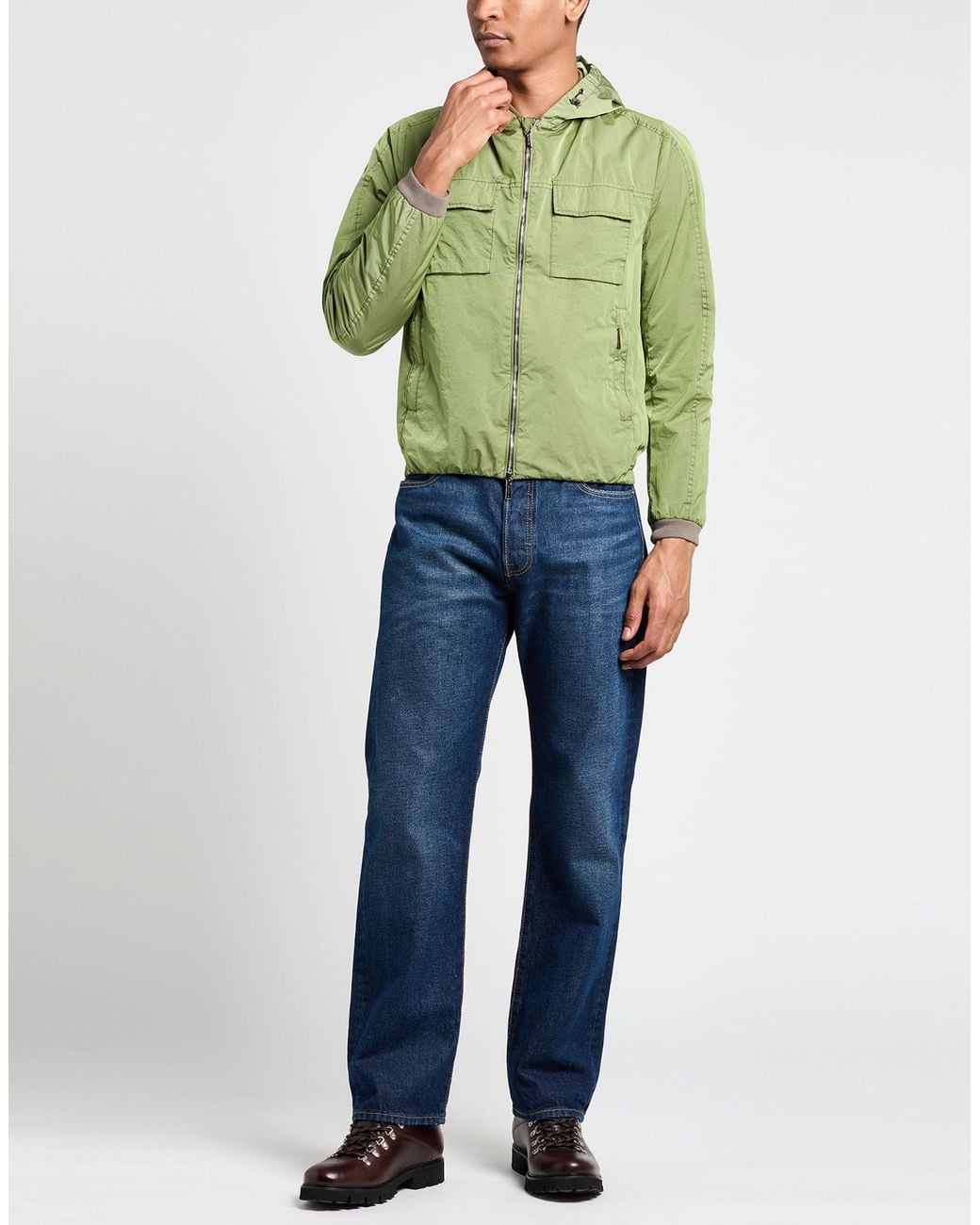 Moorer Green Jacket Polyamide for men