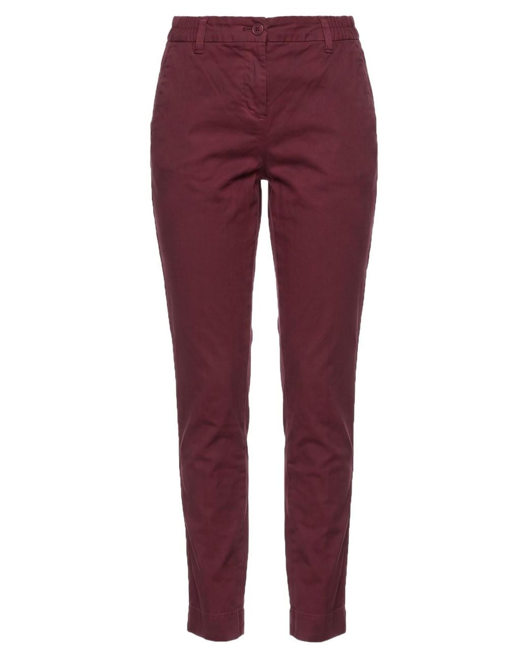 White Wise Purple Pants Cotton