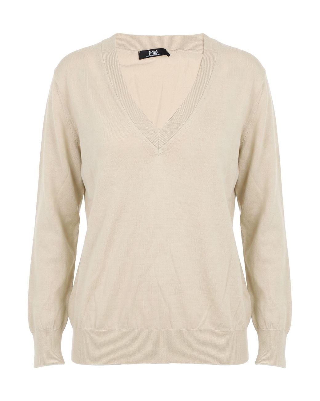 Pullover Alpha Studio en coloris Natural