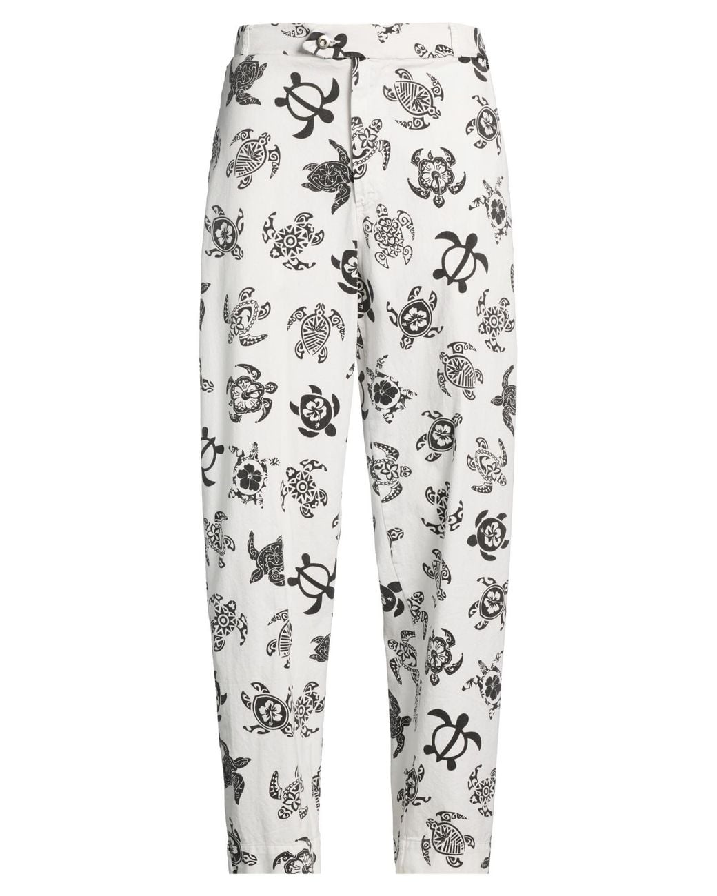 MAISON CRAZY WORKER 3.2 White Pants Cotton for men