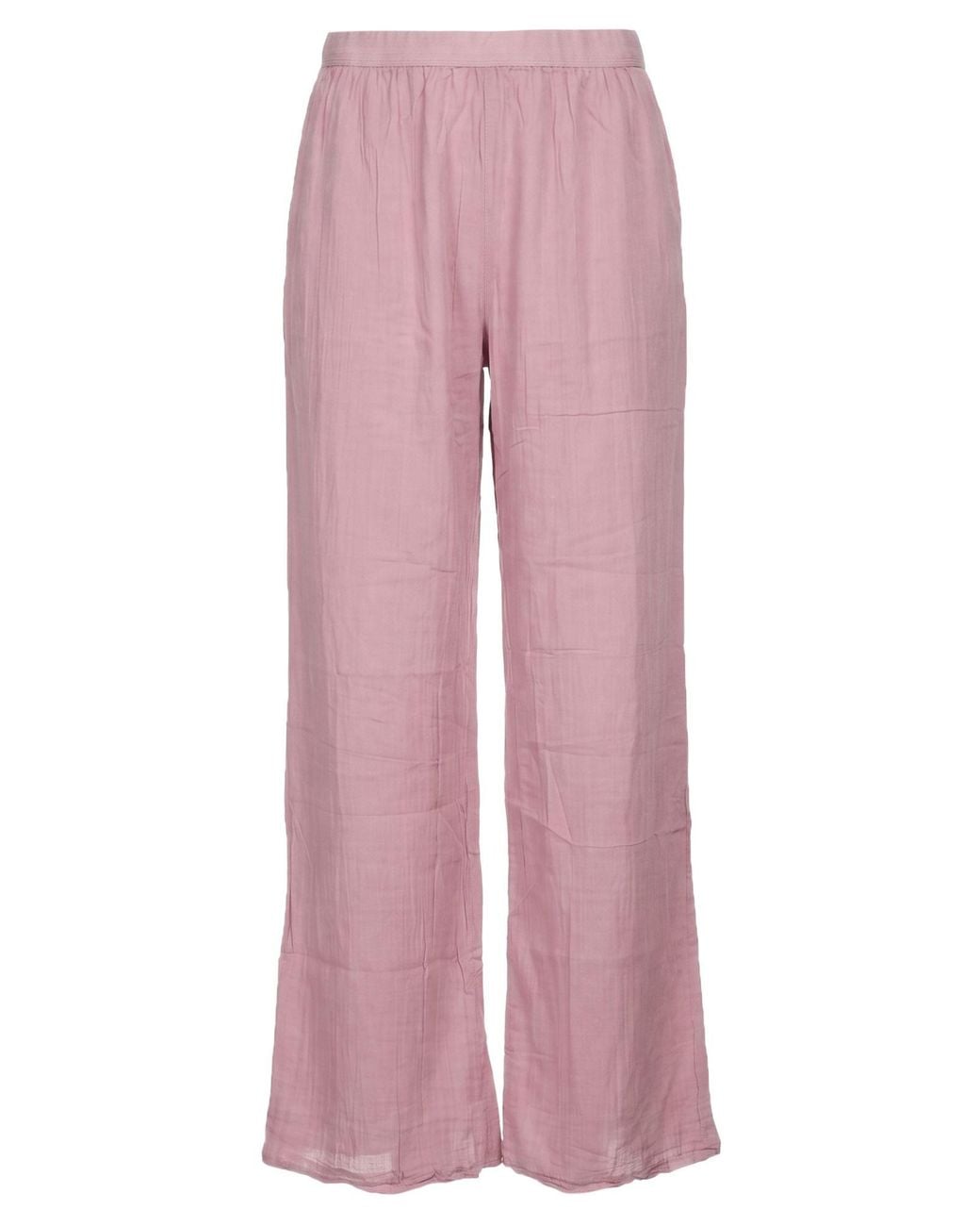 European Culture Pink Pants Cotton, Elastane