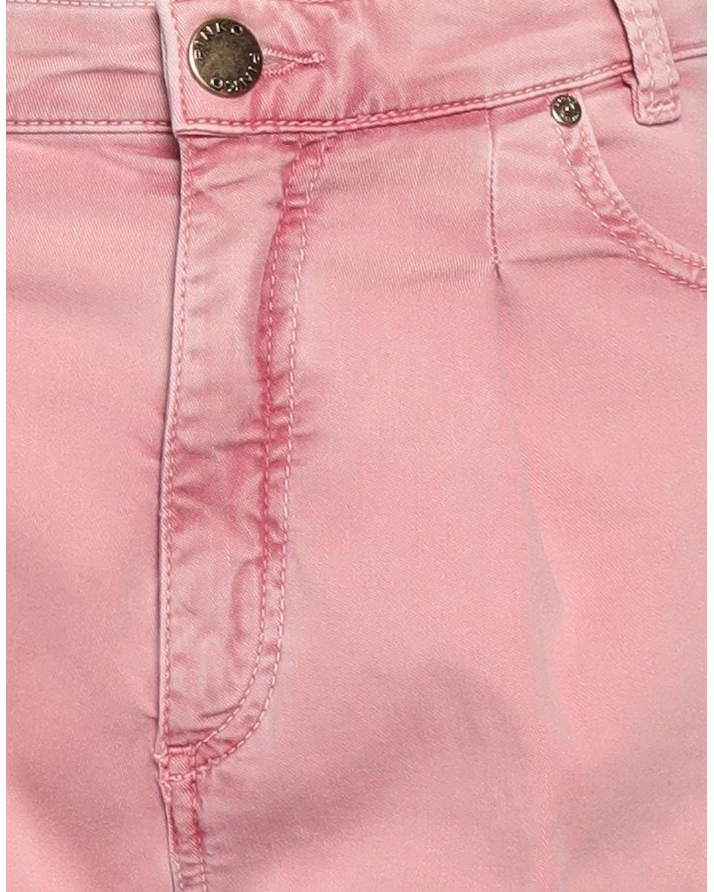 Pinko Pink Denim Jeans Cotton, Elastane
