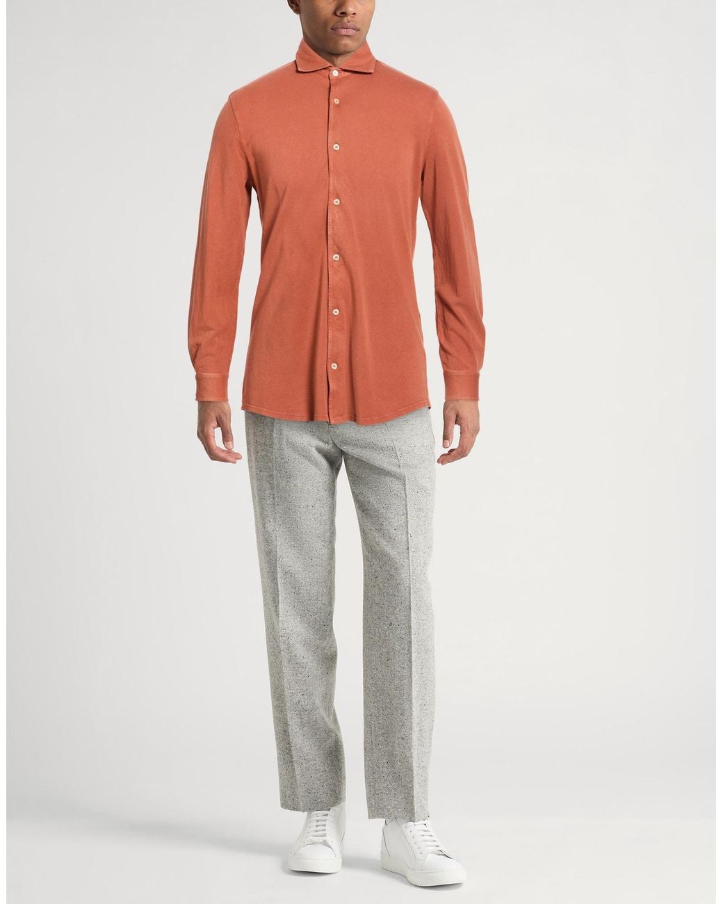 Fedeli Hemd in Orange für Herren