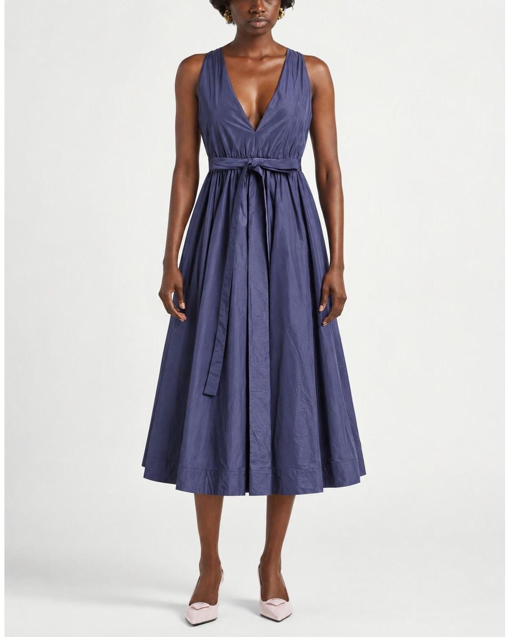 Pinko Blue Maxi Dress Polyester