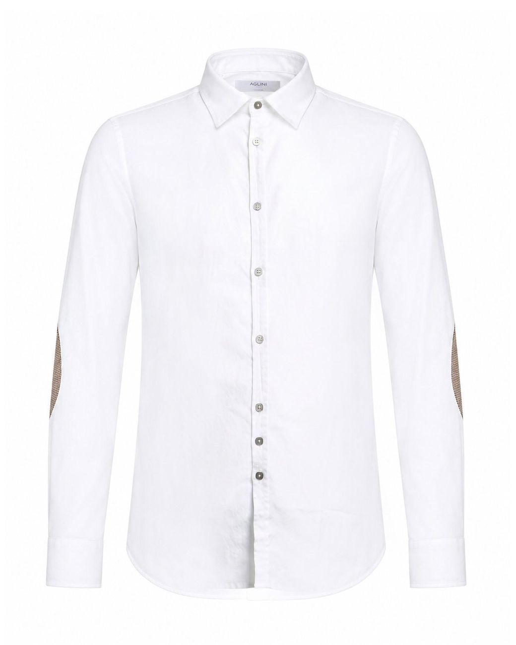 Aglini White Shirt Cotton for men