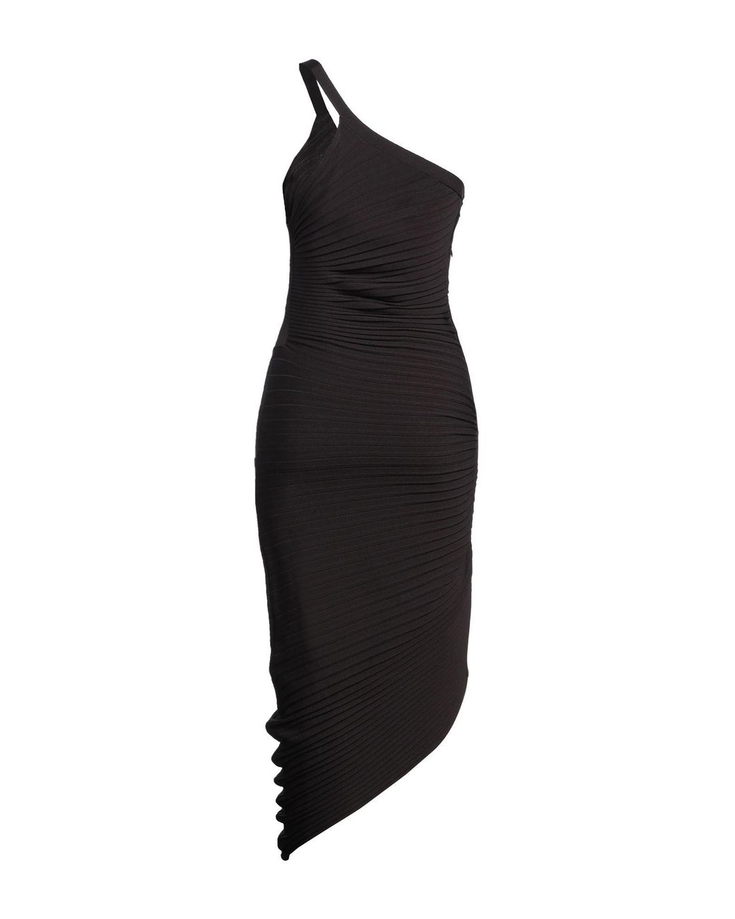 Philosophy Di Lorenzo Serafini Black Midi Dress Viscose, Polyamide