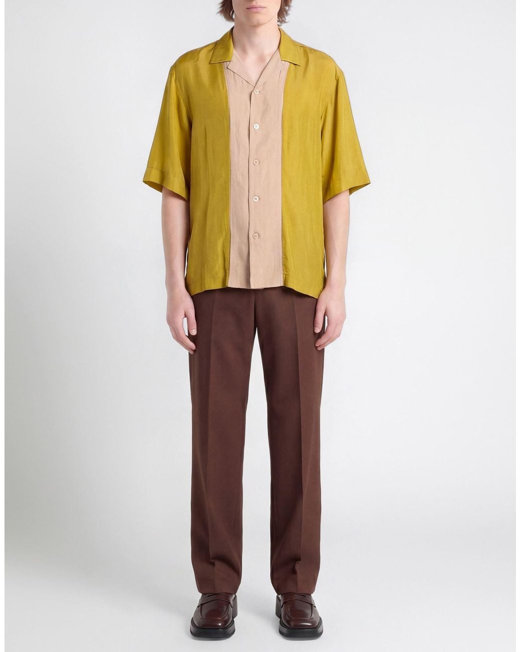 Dries Van Noten Yellow Shirt for men