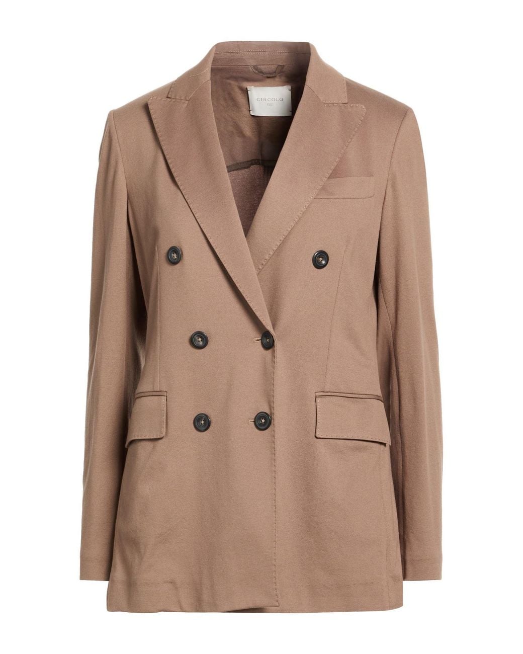 Circolo 1901 Brown Chocolate Blazer Cotton, Elastane