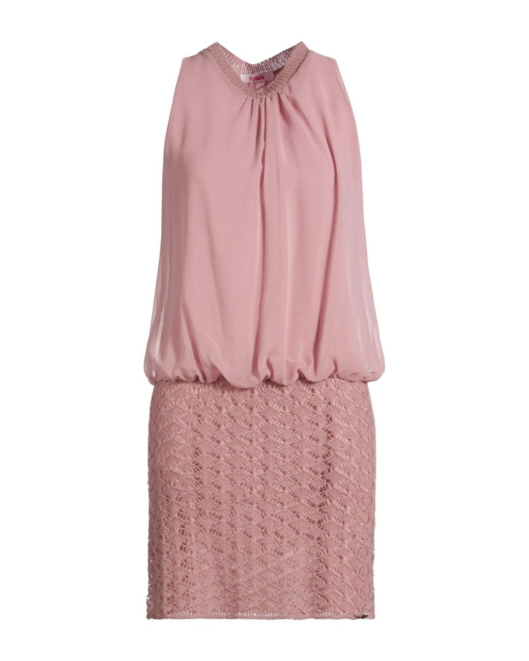 Blugirl Blumarine Pink Mini Dress Polyamide, Acrylic, Wool, Mohair Wool, Polyester