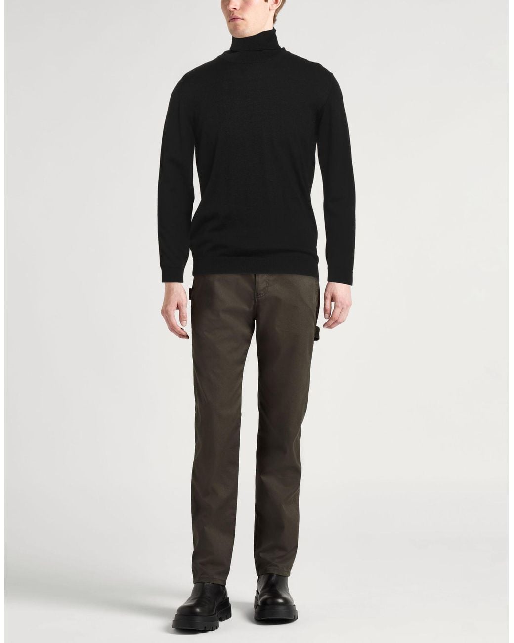 Roberto Collina Black Turtleneck for men