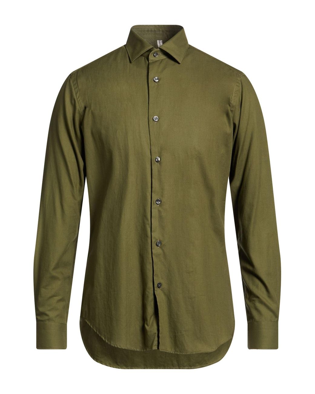 Robert Friedman Green Military Shirt Cotton for men
