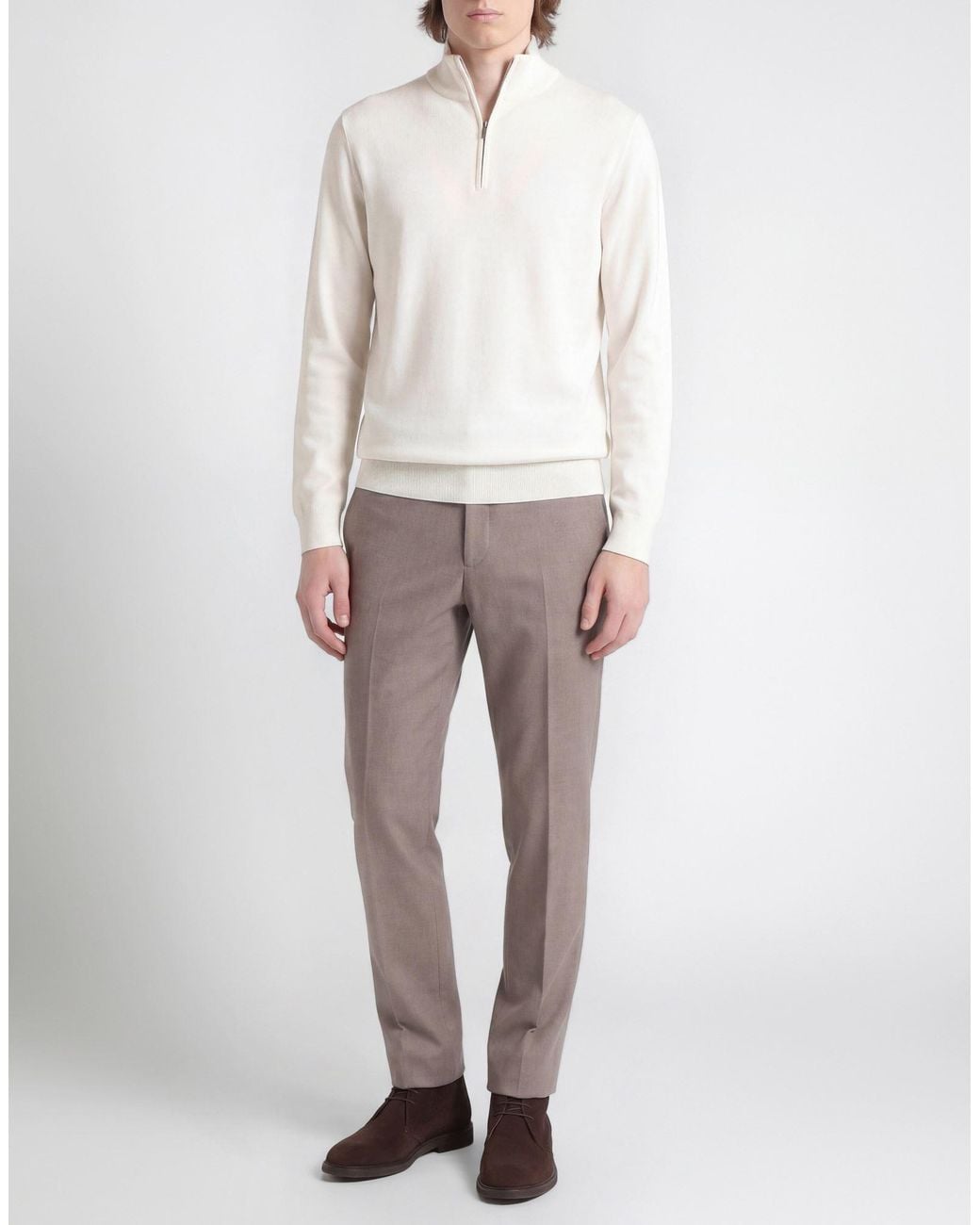 Kangra White Ivory Sweater Wool for men