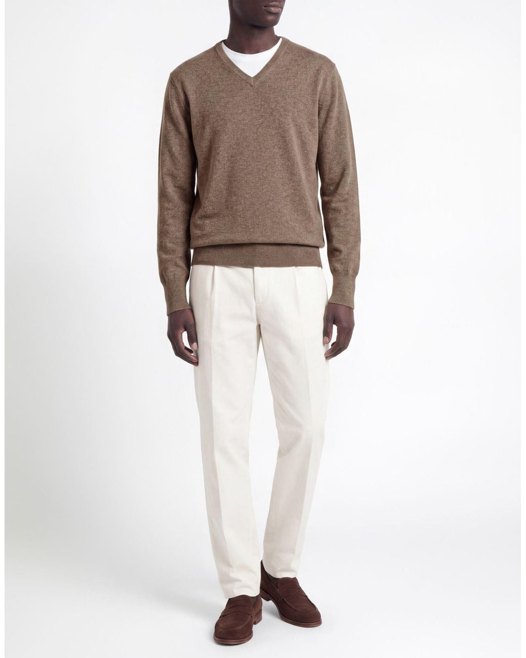 Ballantyne Brown Taupe Sweater Cashmere for men