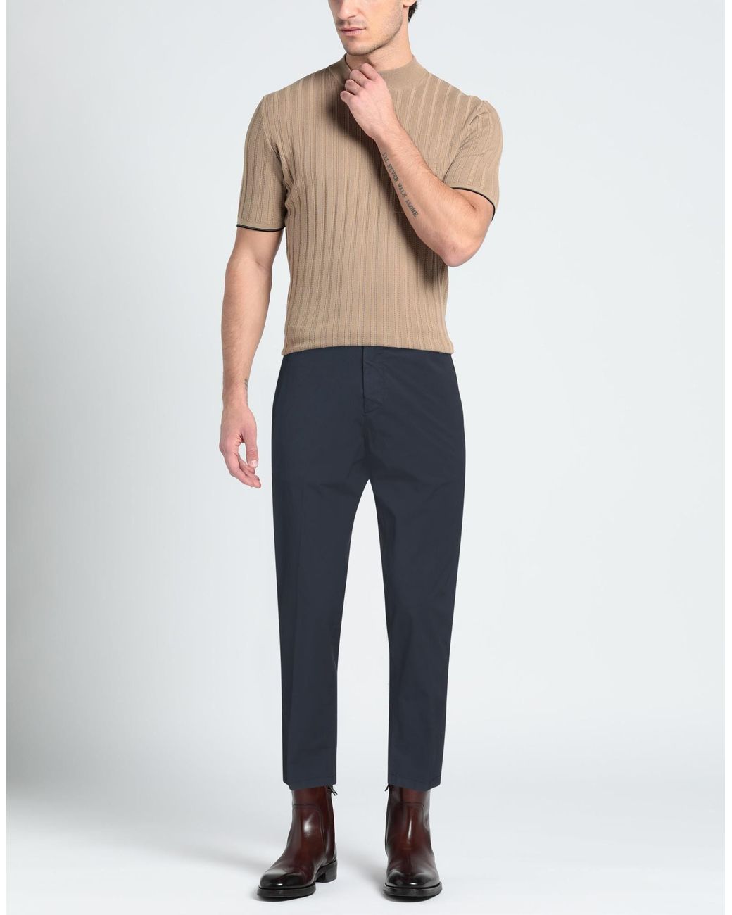 BE ABLE Blue Pants Cotton, Elastane for men