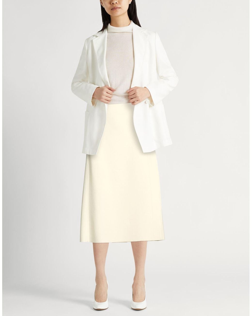 Jil Sander Natural Midi Skirt